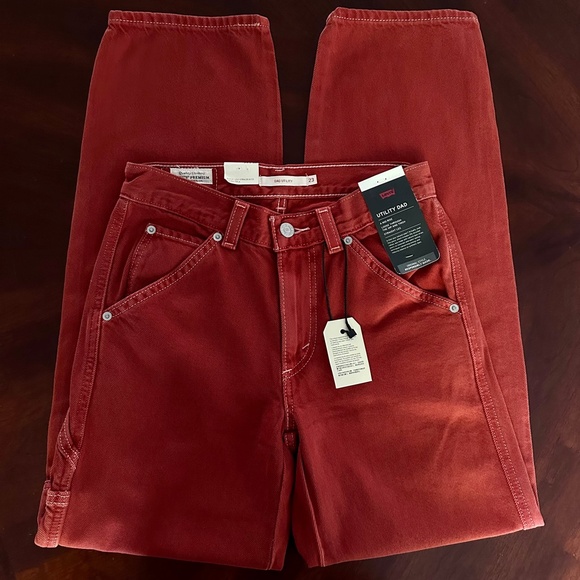 Levi’s Dad Utility Jeans in Red Size 23 X 30 - Picture 6 of 16